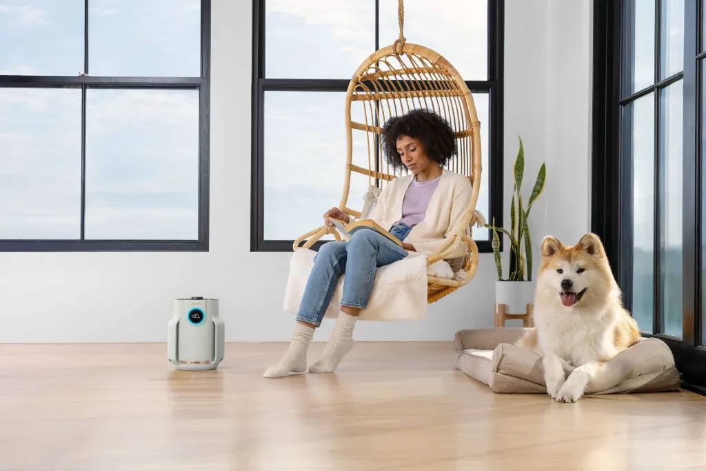 JPG-R_HP072EU_InUse_Livingroom_Woman_Dog.webp