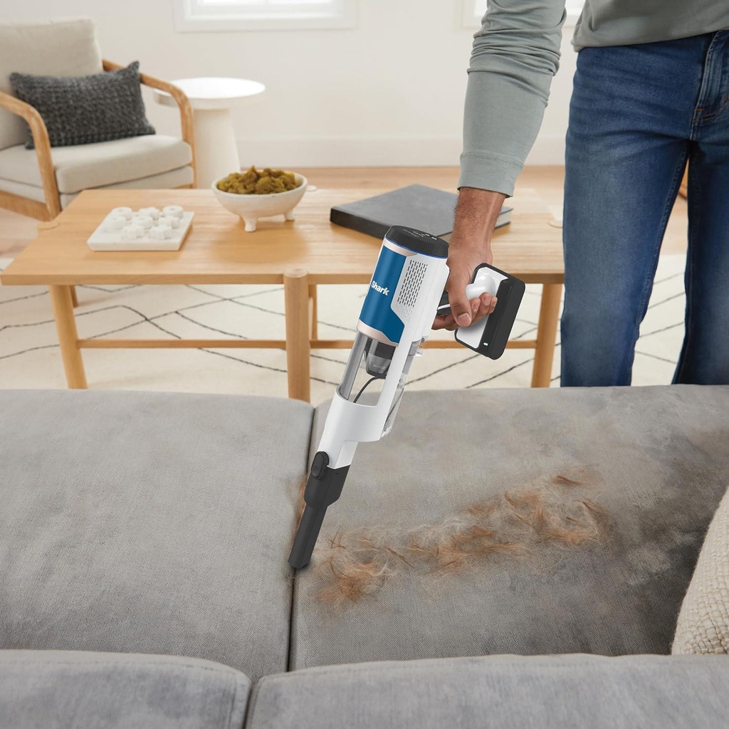 Image for Vacuum Cleaner|SHARK|BU1120EU|Dry|2-in-1 stick vacuum|White/Blue|Bagless|Battery| 2.56 kg|BU1120EU
