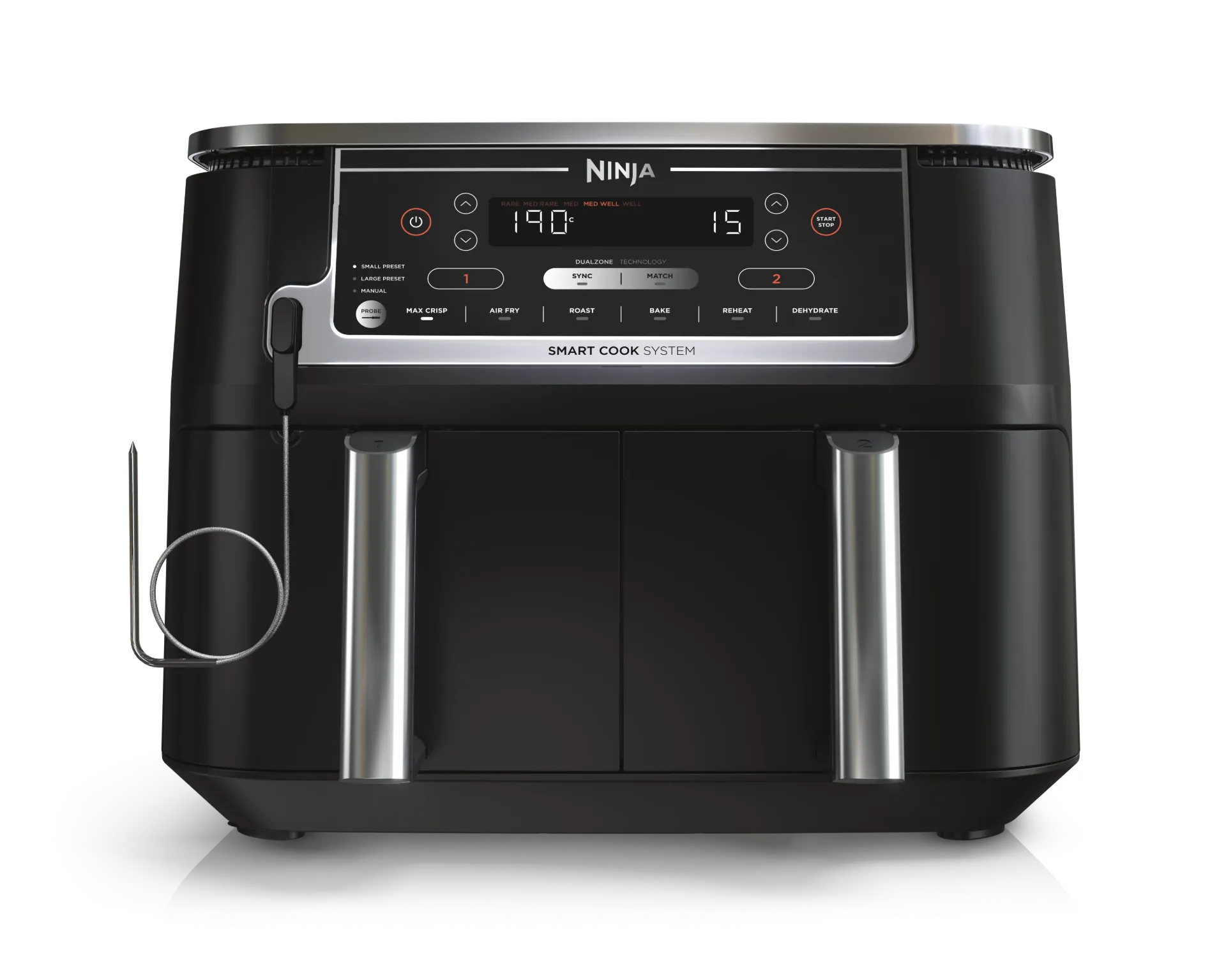Ninja Foodi MAX Dual Zone Air Fryer with Smart Cook System AF451EU
