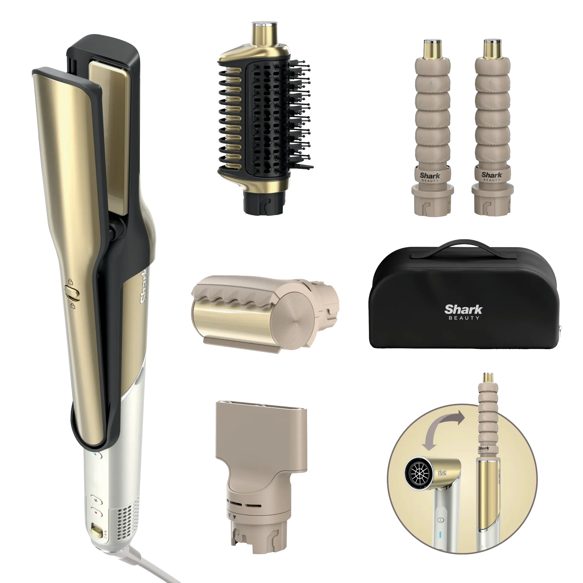 Shark Glam™ penki viename plaukų formavimo ir tiesinimo prietaisas HD6051SEU