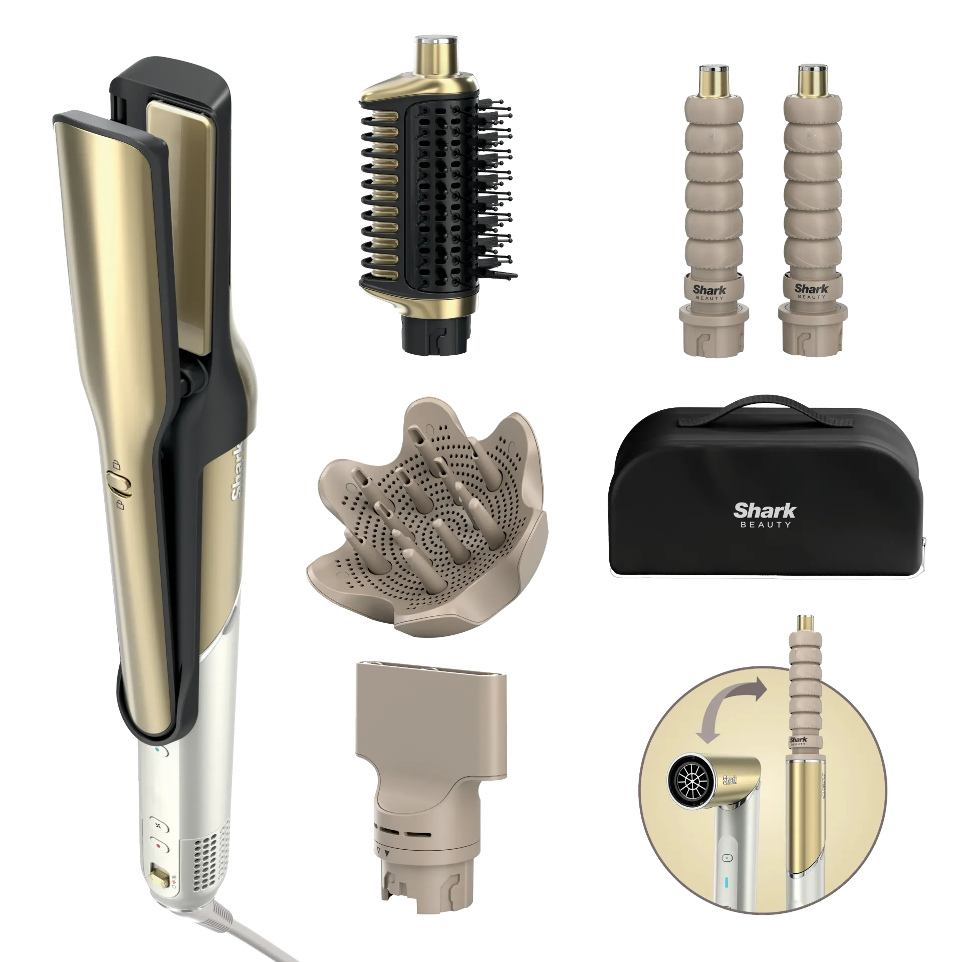 Shark Glam™ 5-in-1 Air Styler & Straightener With Diffuser HD6052SEU